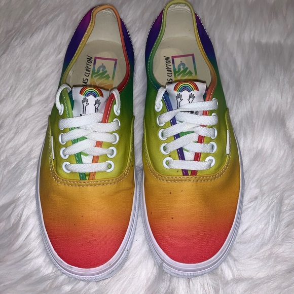 Vans rainbow sneakers, Dallas Clayton edition. - Picture 1 of 4